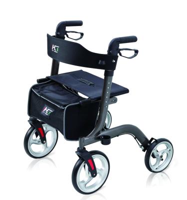 China 136kg HCT-9137C walker rehab walker lightweight aluminum folding with seat and with bag for eldly for sale