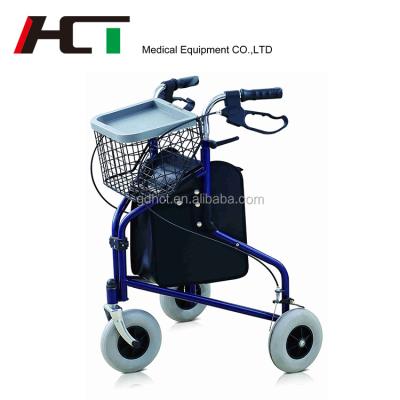 China 136kg Wheels Tri Rollator Buying Foldable Walker Aluminum Folding Walking Rollator Price for sale