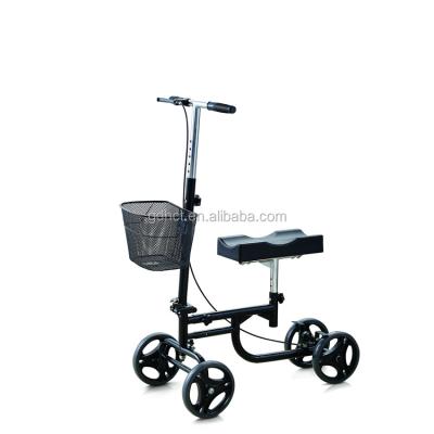 China 136kg HCT-9125A Rehab Steel 4 Wheel Knee Walker Scooter With Knee Support for sale