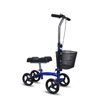 China High Quality Four Wheel Knee Walker With Shopping Basket For Disabled 66x34x79cm for sale