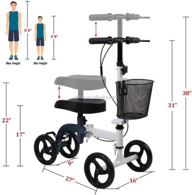 China Knee Scooter, Foldable All Terrain Walker Economical Knee Scooters Knee Scooters for Foot Injury Crutches Best Alternative 72x40.5x77.6cm for sale