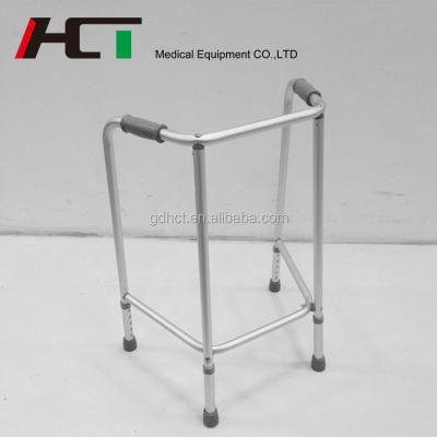 China Medical Supplies 136kg Clinic Disabled Position Frame Aluminum Folding Walker Walking Frame For Elderly for sale