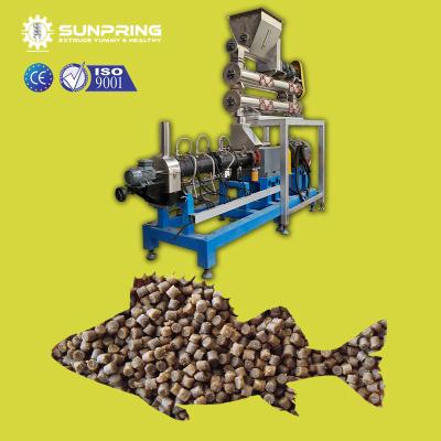 China Fish Poultry Farm Fish Feed Pellet Twin Screw Extruder Production Line for sale