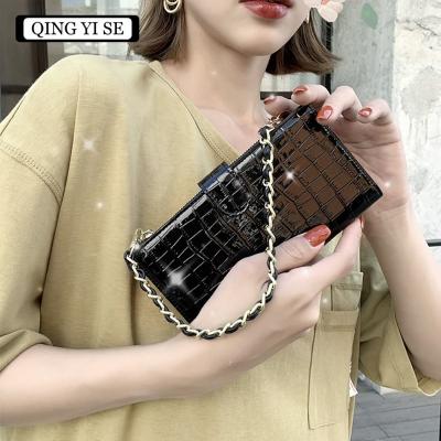 China High Quality Handbags Ladies Women Bags Fashion Chain Coin Purse Solid Messenger Color Long Mini Shoulder Mobile Phone Bags for sale