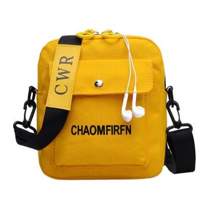 China Fashion CIA Style Letter Printed Messenger Shoulder Bag Versatile Sling Bag Korean Women's Small Student High Quality Square Canvas Handbag for sale