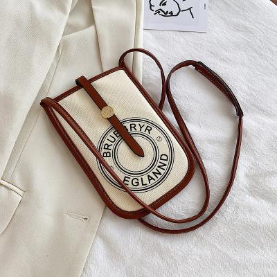 China High Quality Canvas Mobile Phone Bag Fashion Shoulder Bag Fashion Shoulder Bag Trending Products New 2021 New Arrivals for sale