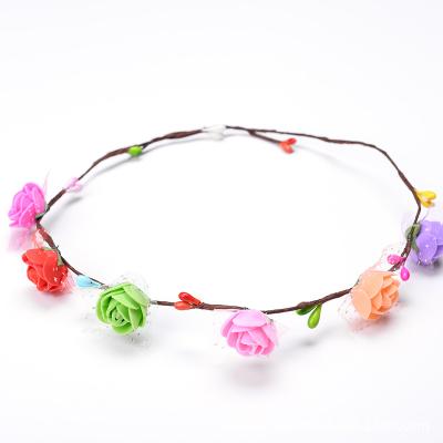 China Wholesale Hawaiian Starry Star Headband Christmas Garland Flower Holiday Wedding Bridal Wedding Garland C-002 for sale