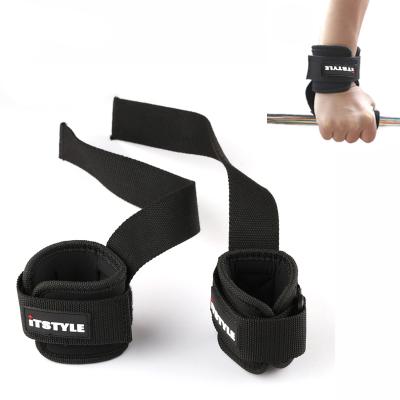 China High Elastic Weightlifting Straps Workout Power Training Support Barbell Belt Hand Bar Wrist Wrap Anti-Slip Bands for sale