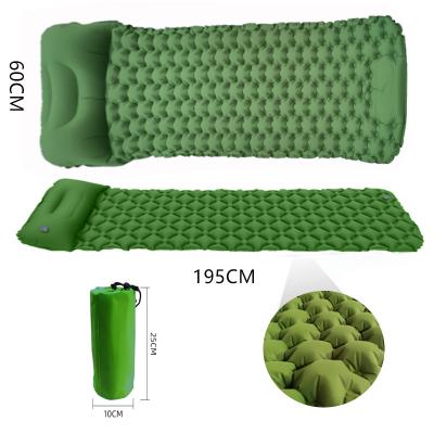 China Built-in Pump Durable Inflator Mats Lightweight Sleeping Pad Self Inflating With Pillow Outdoor Sports Goods Beach Camping Inflatable Mat Equipment for sale