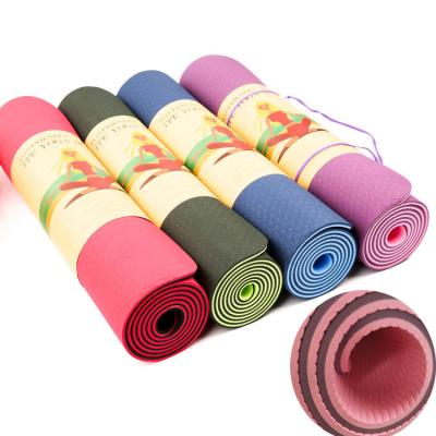 China Wholesale 6MM Thick Non-slip Folding Exercise Gym Fitness Pilates Yoga Mat Home Exercise Pad Pad for sale