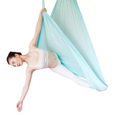 China Durable Aerial Anti-Gravity Yoga Hammock 5M Elasticity Swing Multifunction Yoga Training Belts for sale