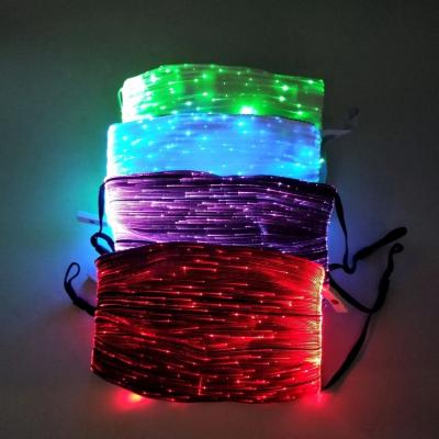 China Fashionable 7 Colors Halloween LED Lighting Rechargeable Party Mask USB DJ's Praise Flashing Mask For Festival for sale