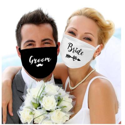 China Fashion Wedding Decoration Bride/Groom Alphabet Mask Team Bride/Team Groom Breathable Dust Mask Gifts for Guests Party Decoration for sale