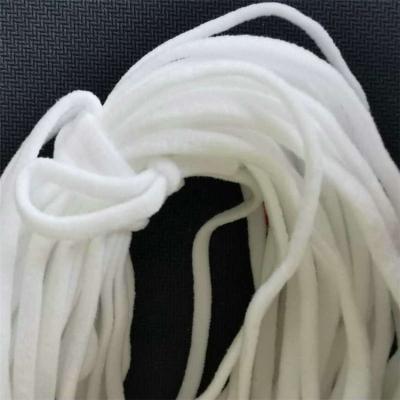 China CE Certificate Elastic Black White Free Knit 3mm 4mm 5mm Mask Elastic Band For N95 Ear Loop for sale