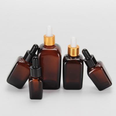 China Cosmetic Customs 10ml 20ml 30ml 50ml 100ml Square Glass Bottles for sale