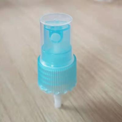 China Non Spill Custom Plastic Bottle 20/410 Blue Fine Mist Sprayer Cap for sale