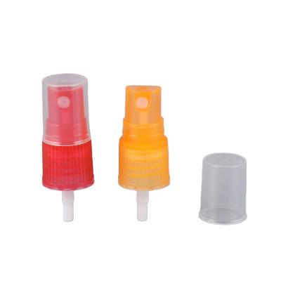 China Non Spill Cosmetic Use Customized 18/415 Outlet 0.12ml Plastic Screw Fine Mist Sprayer Pump Head Cap for sale