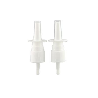 China Yuyao Non Refillable 18 Mm 20 ​​Mm White PP Screw On Medical Nasal Sprayer Pump For Bottle for sale