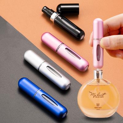 China China Travel Mini Cosmetic Perfume Atomizer Empty 5ml Easy Refill Aluminum Glass Perfume Bottles for sale