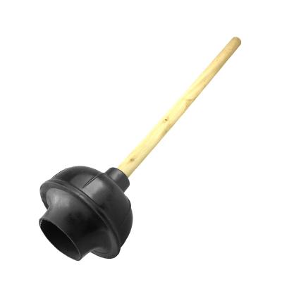 China Heavy Duty Toilet Head Plunger Toilet Pressure Plunger Water Pump Plunger With Wooden Handle for sale