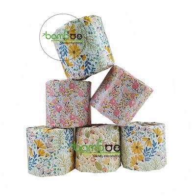 China Eco-Friendly Soft Comfy Eco-friendly Bamboo Plain Pulp Toilet Paper 4 Ply Wrapped Toilet Paper Rolls Individual Toilet Paper for sale