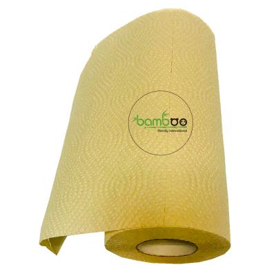 China High Quality Soft Cozy Hot Selling Pulp Roll Kitchen Bamboo Paper Towel Eco-friendly, Kitchen Tissue Paper for sale