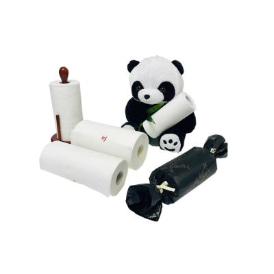 China Kitchen Home Use Blank Paper Towel Kitchen Multi-Use Kitchen Use Pulp Bamboo Tissue Paper Roll for sale