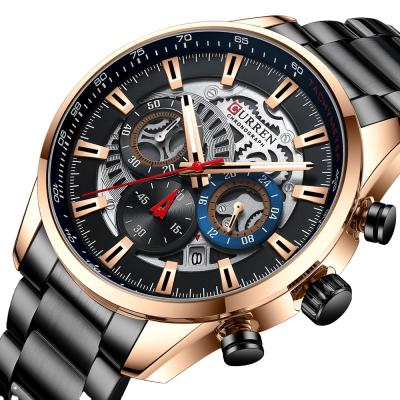 China 2021 New Date 2021 New Automatic Top Band Stainless Steel Case Design Luxury Men's Strap Watch Stainless Steel Military Quartz Watch Water Resistant for sale