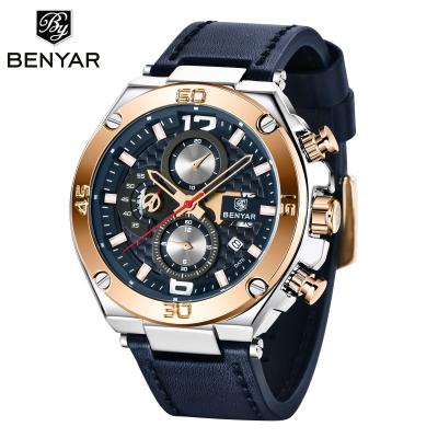 China BENYAR 5151 Date Waterproof Mens Wristwatches Sports Automatic Army Chronograph Military Wrist Watch Relojes Hombre for sale