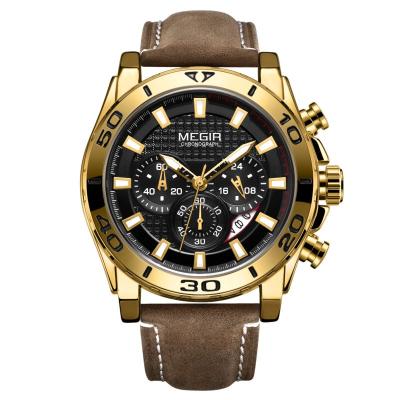 China Relojes MEGIR 2094 Automatic Top Brand Date Wholesale Men's Wrist Watch Online Vintage Sport Leather Watch Chrono Team for sale