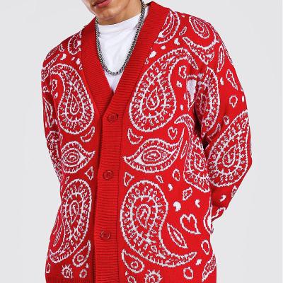 China Anti-wrinkle CaiNan custom 100% Acrylic long cardigan sweater men fashion bandana cardigan men for sale