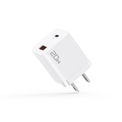 China Mobile Phone For Iphone 13 Xiaomi Gan Charger 2 Ports Usb C Palladium 20w Mini Travel Charger for sale