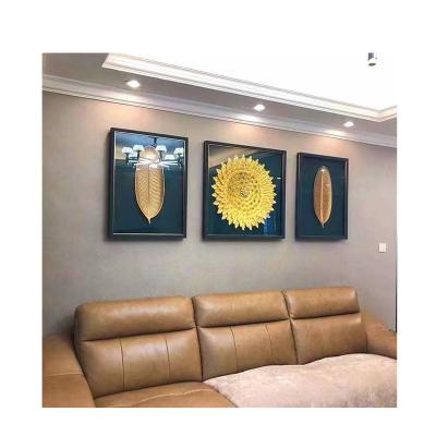 China Modern competitive price wall decoration three-dimensional physical gold foil painting for sale