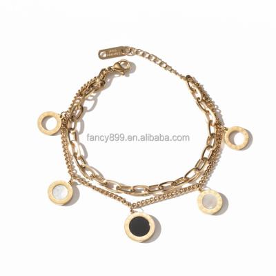 China Vintage Fashion Watch Band Charm Stainless Steel Gold Plated Adjustable Bracelet for sale