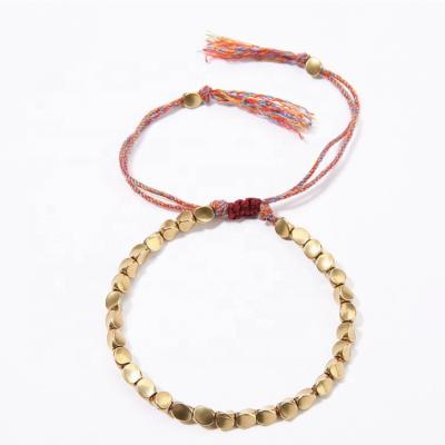 China CLASSIC Hot Selling Bead Handmade Tibetan Buddhist Copper Bracelet for sale