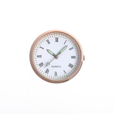 China Mini Silver Minimalist Small Size Main Quartz Gold Bezel Insert Digital Read Pendulum Watch Clock for sale