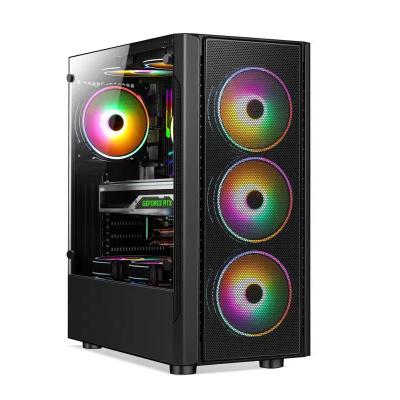 China 2020 New Custom Designed Micro ATX Aluminum Alloy Tempered Glass RGB Gaming Computer PC Case for sale