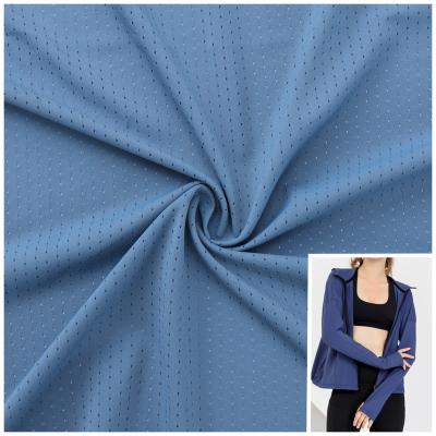 China Wholesale Stretch Sports Wear Material Nylon Spandex Dry Fit Bird Eye Mesh Fabric for sale