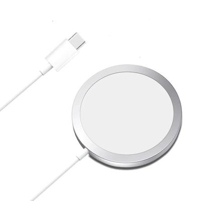 China Popular 15W Alloy Aluminum Magnetic Fast Wireless Charger For iPhone 13 for sale