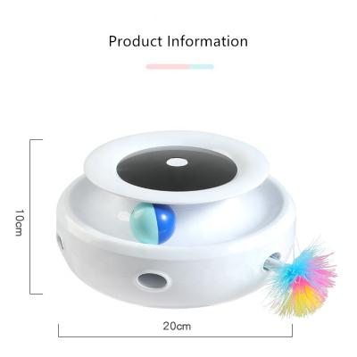 China Viable Intelligent Automatic Interactive Funny Soft Cat Toy Feather Puzzle Pet Toys Electric Cat Ball zu verkaufen