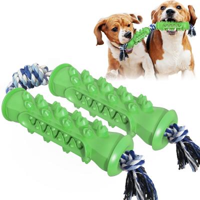 Κίνα Hot Viable Pet Teeth Cleaning Toys With Rope Dog Toothbrush Chew Toy Interactive Pet Toys προς πώληση