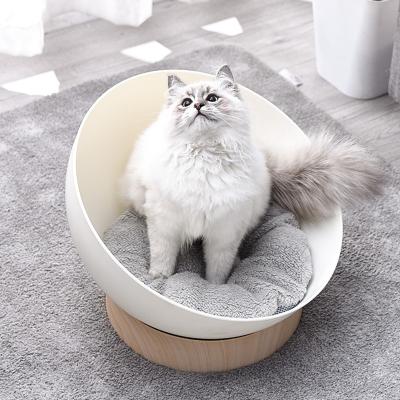 China Breathable Ready To Ship Available Sample Round Sleeping Beds Semicircle Pet Nest For Small Cats And Dogs for sale