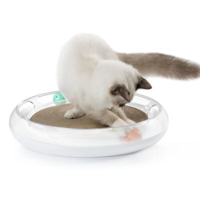 中国 Cats Petkit Toy Track Ball Cheap Interactive Scratcher Wrinkled Cardboard Unique Cat Scratch Board 販売のため