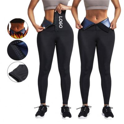 China 2022 Sports Tracksuits Neoprene Women Fitness Lose Logo Weight Tummy Control Waist Trainer Corset Shapewear Antibacterial Sauna Legging Custom for sale