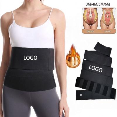 China New Breathable Lumbar Waist Support Belt Trainer Belly Wrap Waist Bandage Wrap Customize Body Shaper Belt Grab Me Up Bandage Wrap for sale