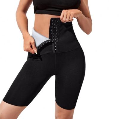 China Wholesale Breathable Summer High Waist Legging Yoga Sweat Tummy Control Biker Shorts Gym Panties Women Sauna Neoprene for sale