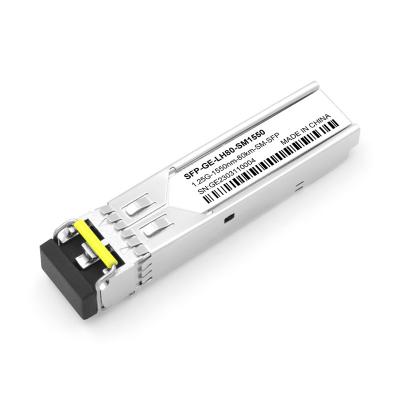 China FTTX SFP 1.25G 80km 1550nm LC Connector Transceiver Module OEM Duplex SFP Module for sale