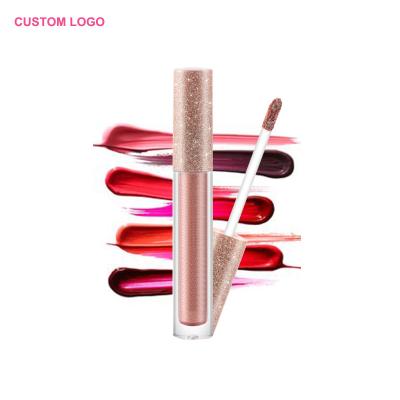 China LOW MOQ Waterproof Shimmer Lip Gloss Tint Private Label Glitter Lip Gloss Liquid Lip Gloss Seller for sale