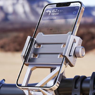 China High Quality Adjustable Aluminum Alloy Bicycle Phone Holder With 360 Degree Directional Adjustment Silicone Anti Shake Pad for sale