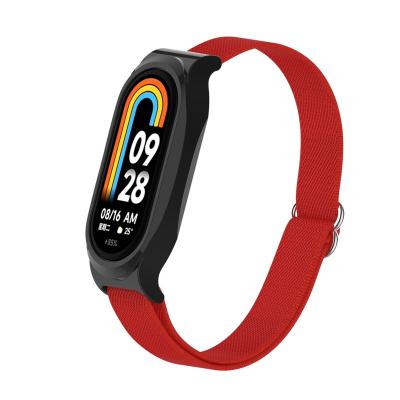 China New MI 8 Color Woven Watch Strap Fitness Tracker Heart Rate Monitor Amoled Screen 5atm Waterproof Smart Watch Strap Water Resistant for sale